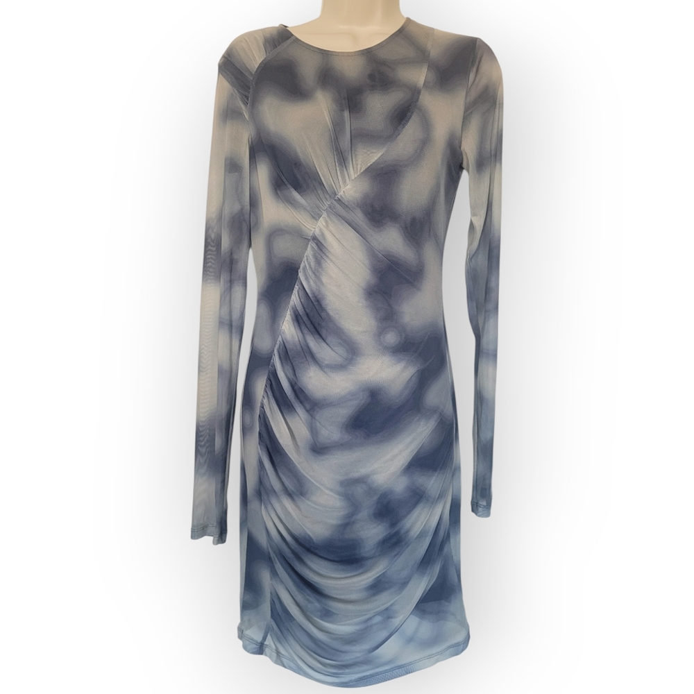 Zara Women's Printed Tulle Mesh Midi Dress Size Large